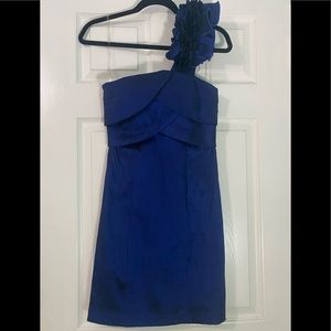 Navy one shoulder dress Size 5